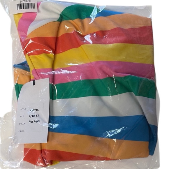 NWT Unique Vintage pride stripes one piece bathing suit - Picture 3 of 4